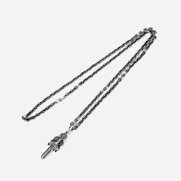 クロームハーツクロススターリングシルバーネックレス 画像 1