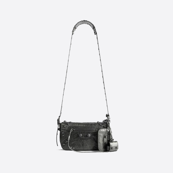 バレンシアガ ル・カゴーレ Xs フラップ バッグ メタライズド メタリック グレー 7190822AAWR1 画像 1