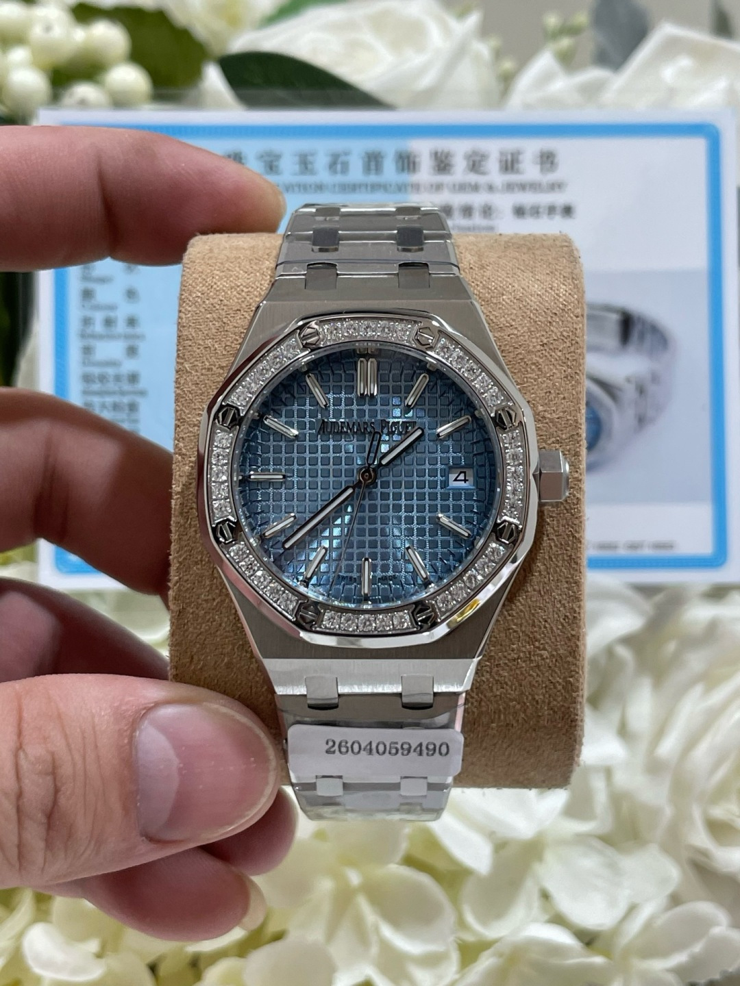 オーデマ ピゲ ロイヤル オーク オートマチック 77451 34mm ダイヤモンドベゼル 詳細画像 2