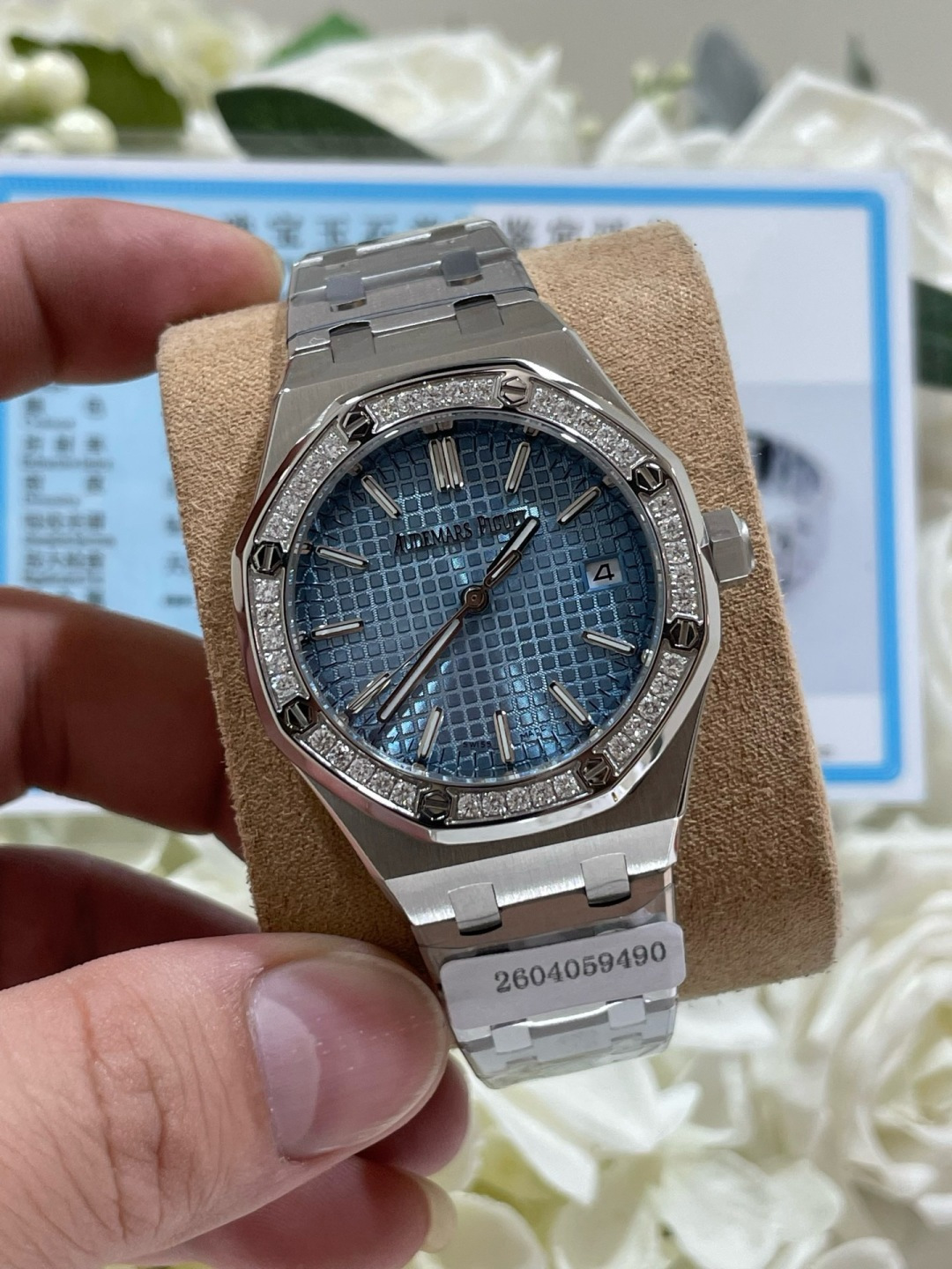 オーデマ ピゲ ロイヤル オーク オートマチック 77451 34mm ダイヤモンドベゼル 詳細画像 3