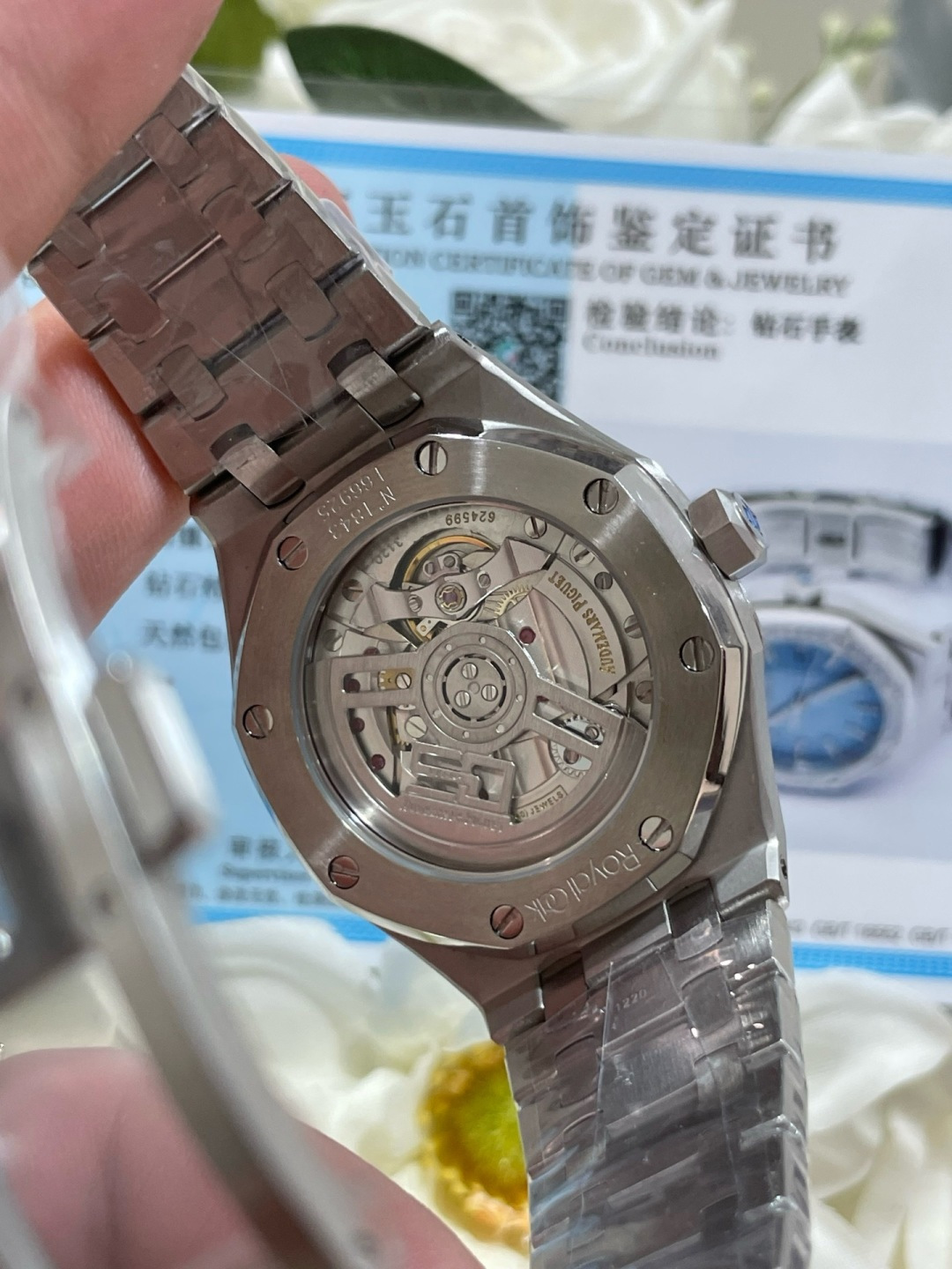 オーデマ ピゲ ロイヤル オーク オートマチック 77451 34mm ダイヤモンドベゼル 画像 9