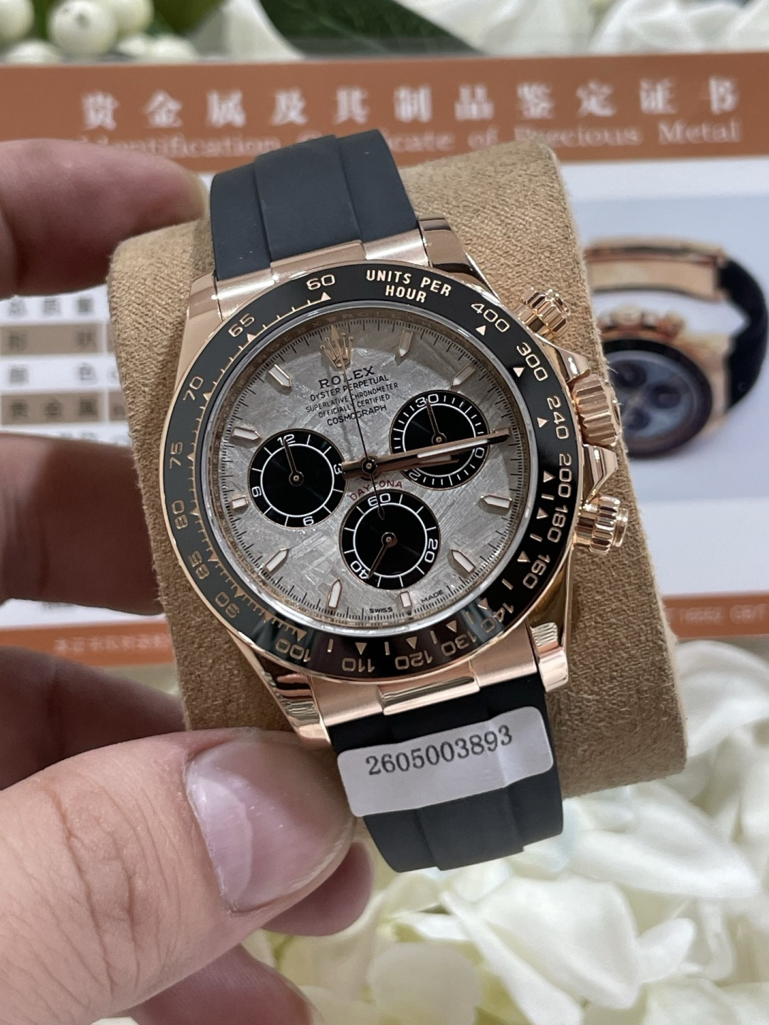 ロレックス コスモグラフ デイトナ 40mm エバーローズゴールド メテオライトダイヤル 詳細画像 3