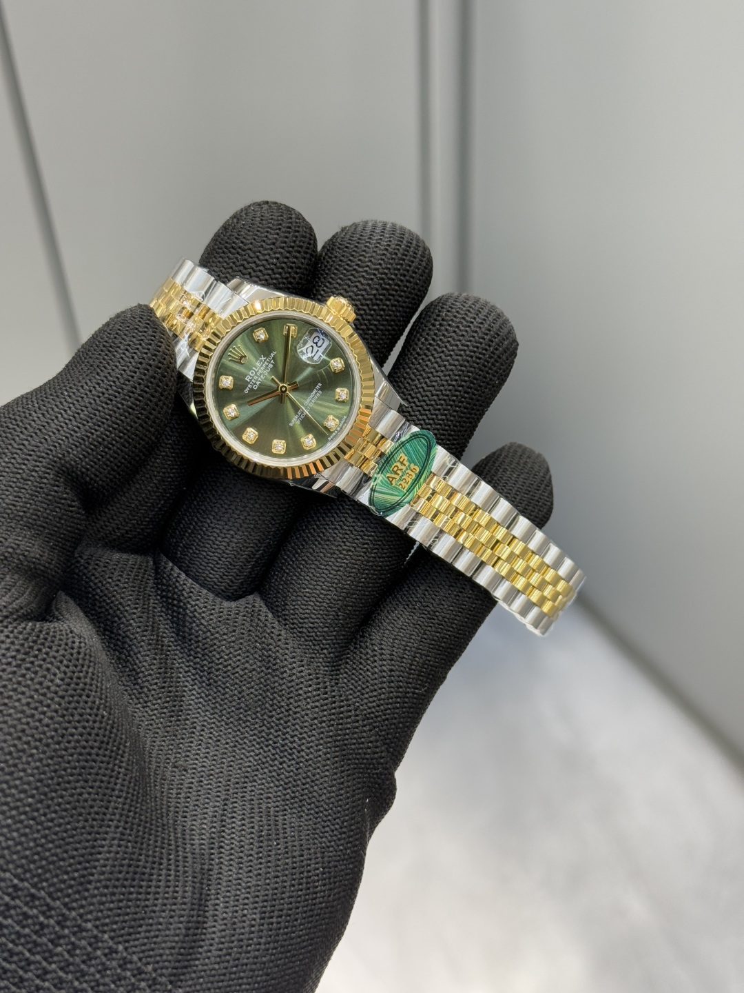 ロレックス デイトジャスト 31mm グリーン ダイヤモンドダイヤル 詳細画像 3