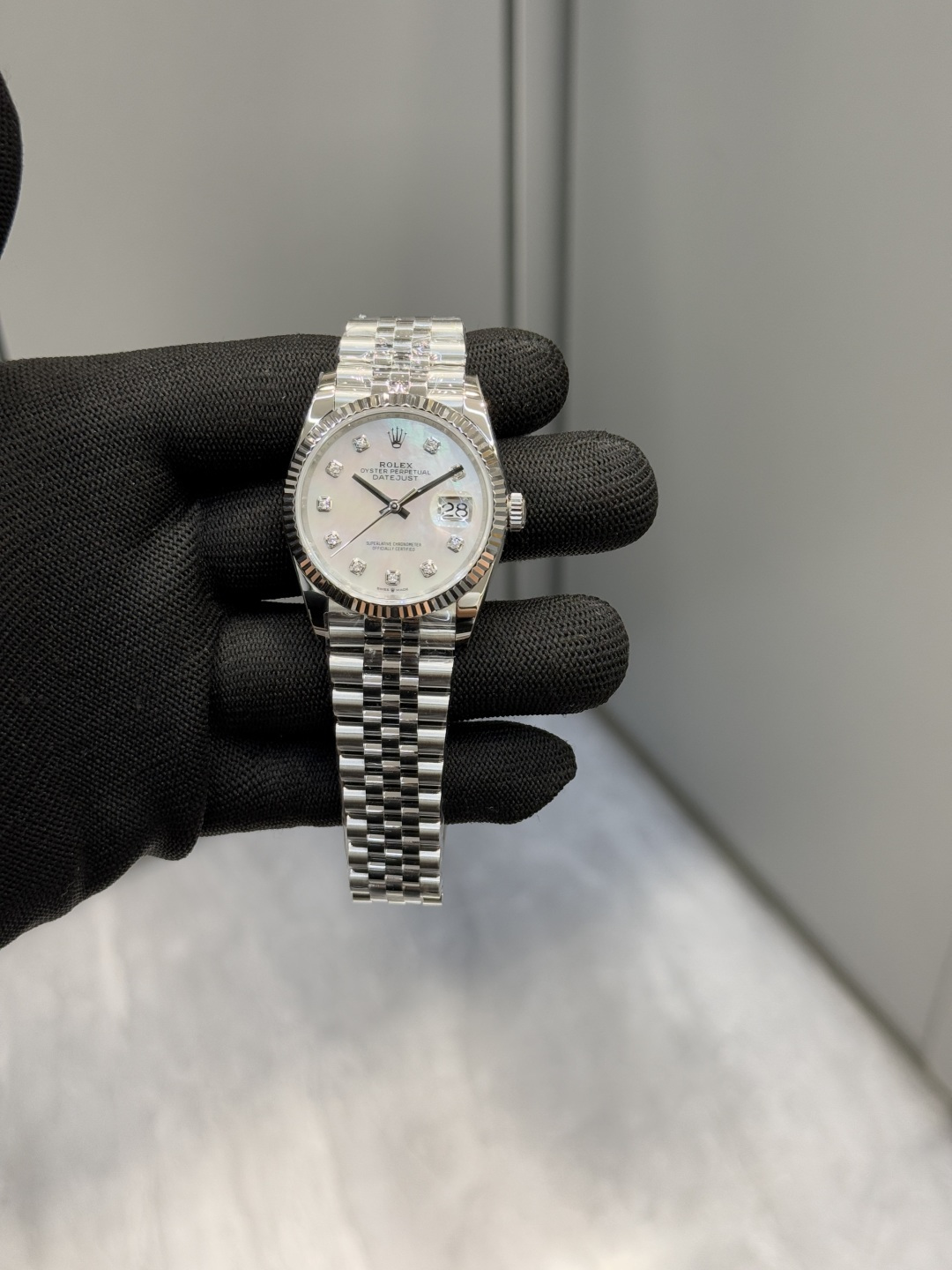 ロレックス デイトジャスト 36mm ホワイトマザーオブパールダイヤル 詳細画像 2