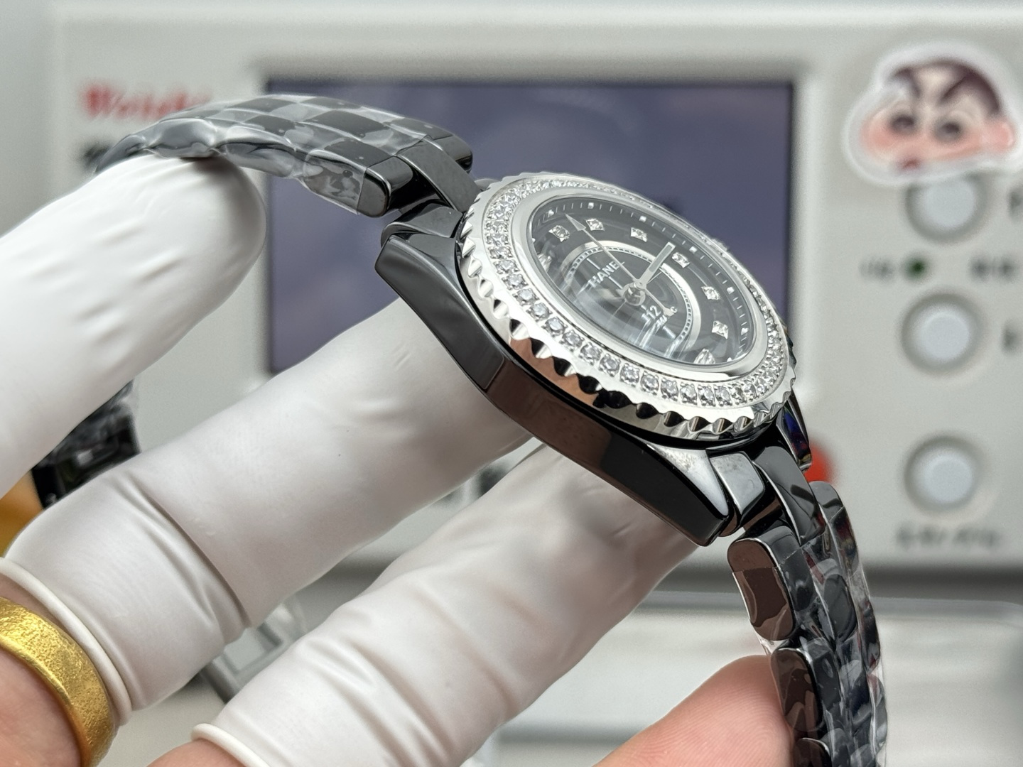 シャネル J12 セラミック シルバー オレンジ ウォッチ 画像 5