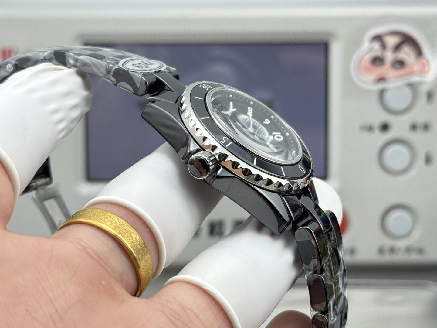 シャネル J12 セラミック シルバー ローズゴールド ウォッチ 画像 6