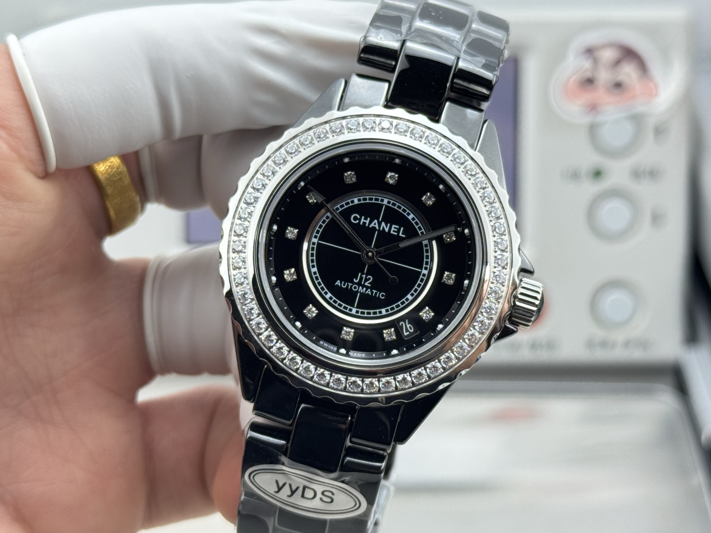 シャネル J12 セラミック シルバー オレンジ ウォッチ 詳細画像 2