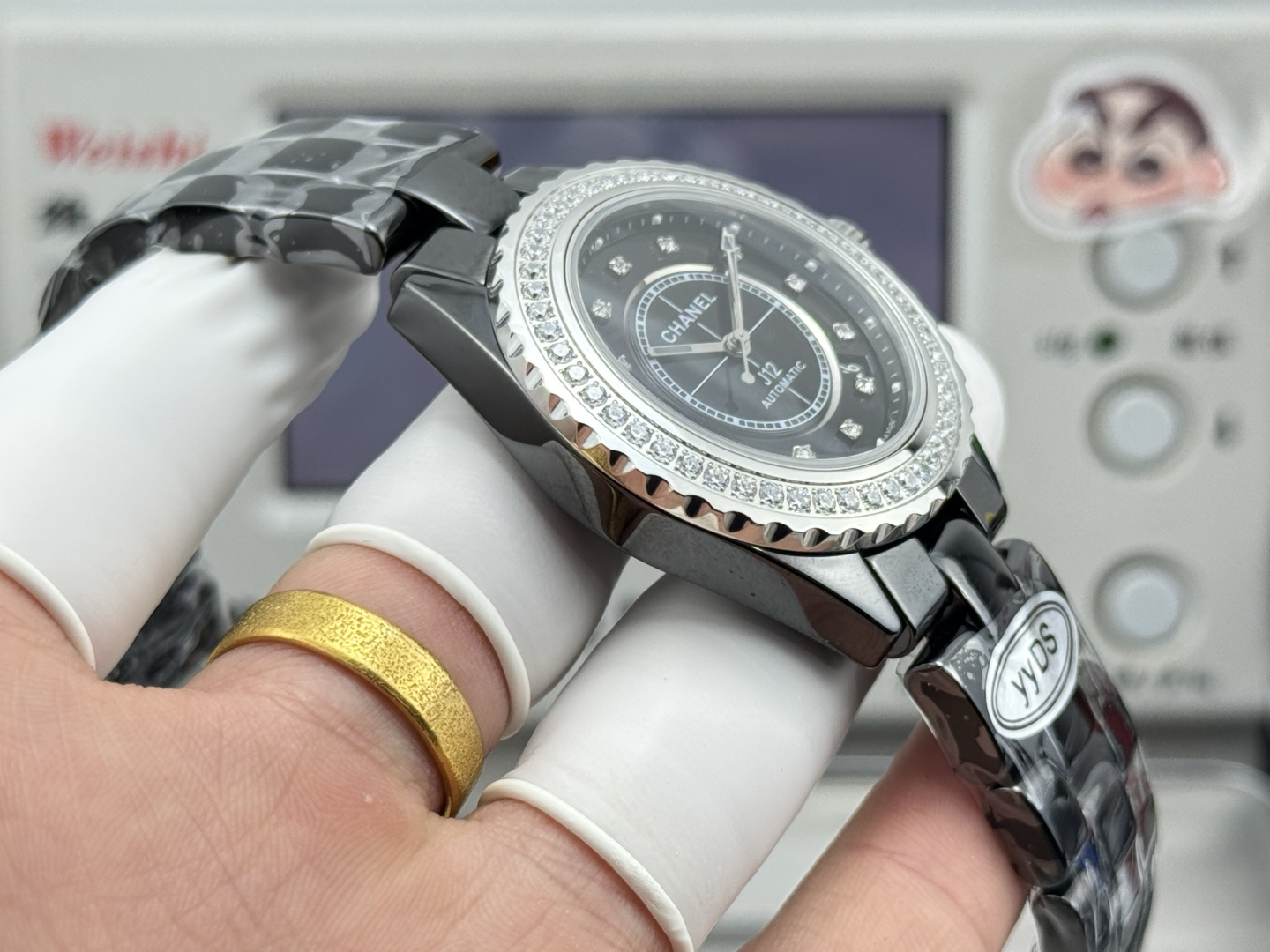シャネル J12 セラミック シルバー オレンジ ウォッチ 画像 5