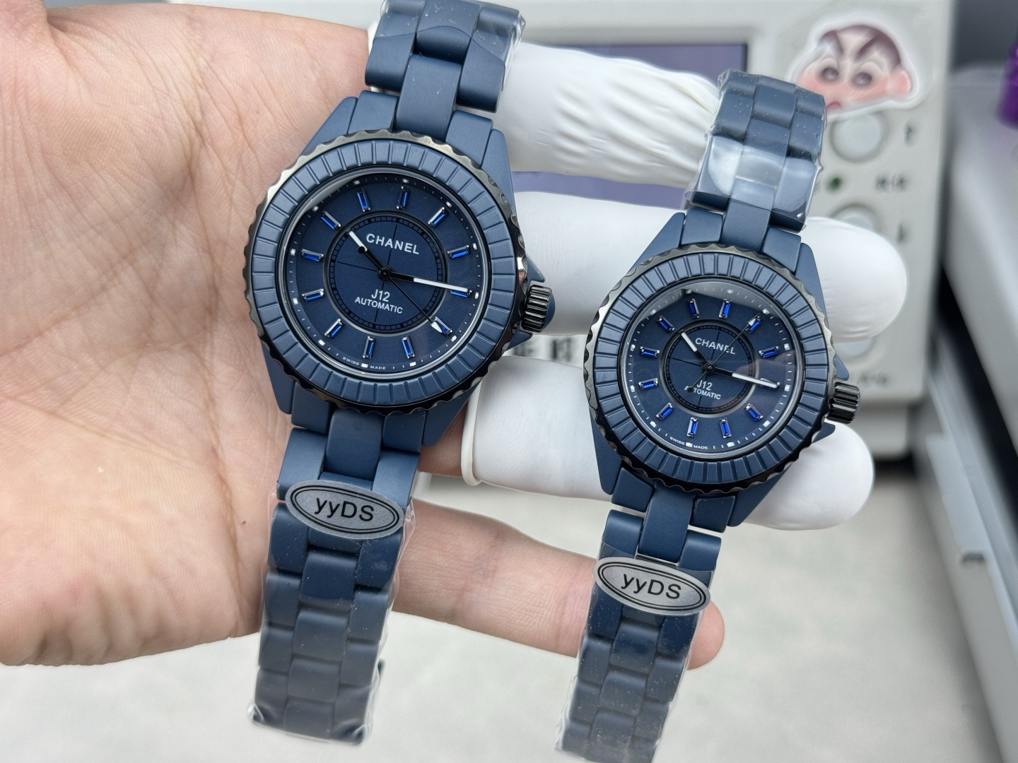 シャネル J12 ブルー セラミック ブルー シルバー ウォッチ 詳細画像 1