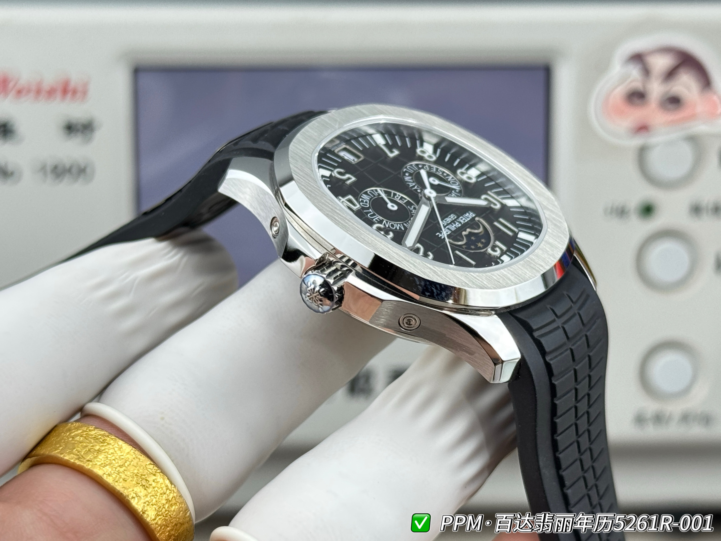 パテック フィリップ アクアノート ルーチェ 年次カレンダー シルバー ブルー ウォッチ 5261R-001 画像 5