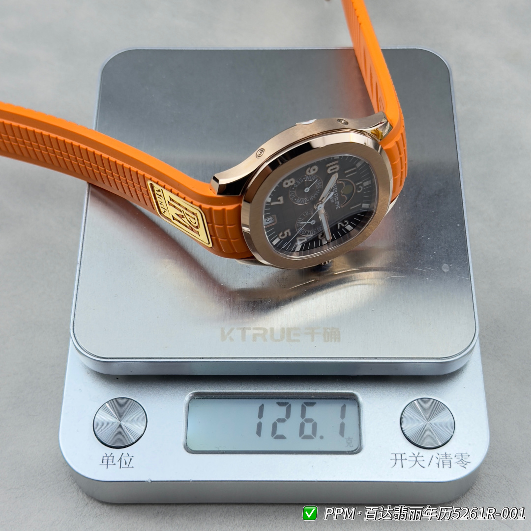 パテック フィリップ アクアノート ルーチェ 年次カレンダー シルバー オレンジ ウォッチ 5261R-001 画像 5