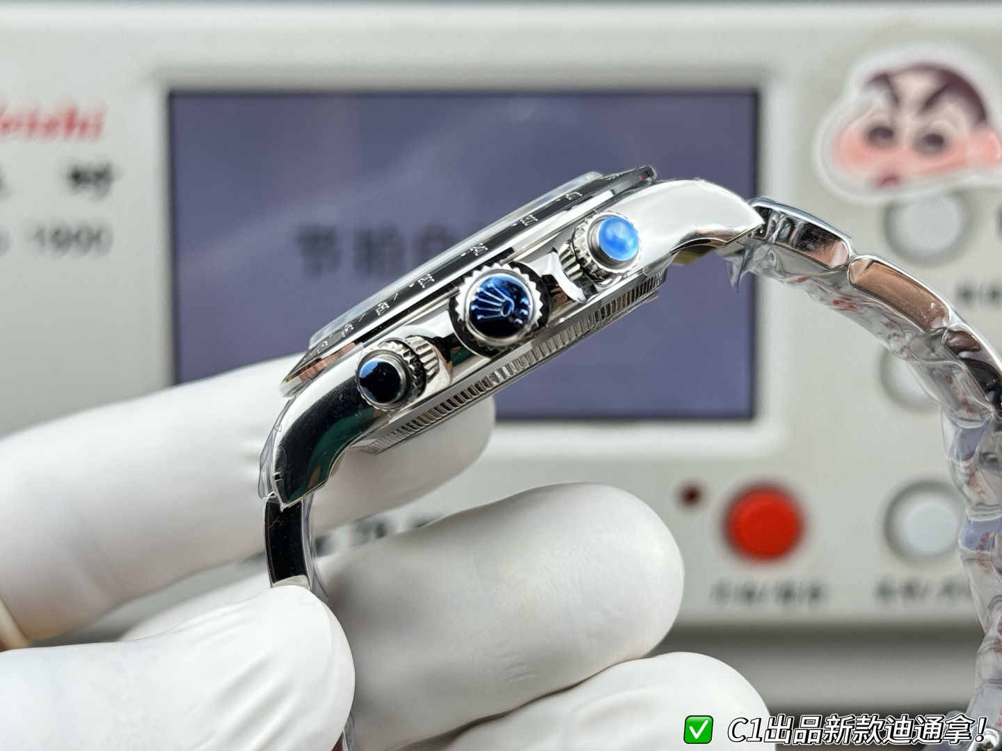 ロレックス コスモグラフ デイトナ ブラック カスタム シルバー ティール ウォッチ 画像 6