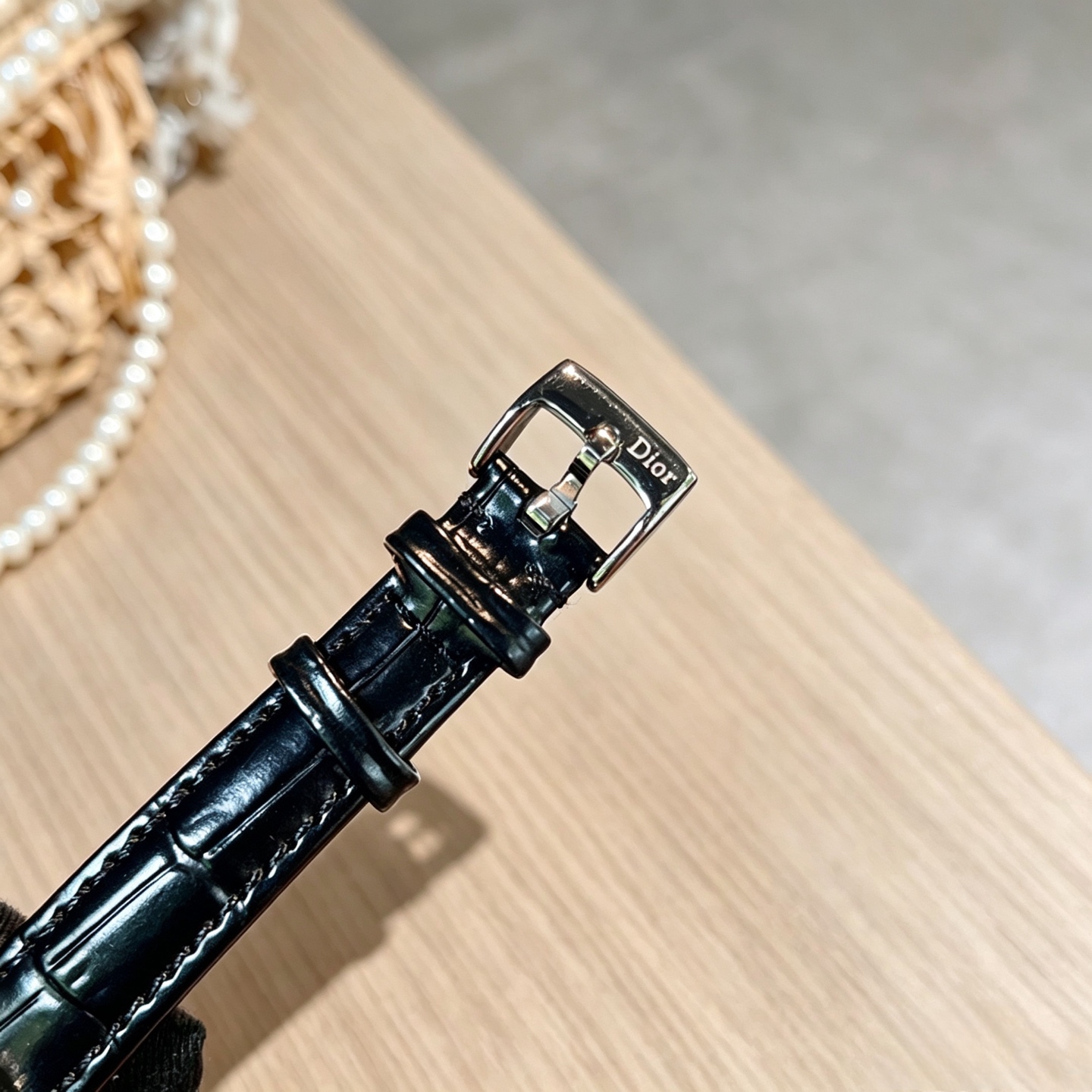 ディオール クリスタルダイアル クォーツ オレンジ シルバー ウォッチ 画像 8