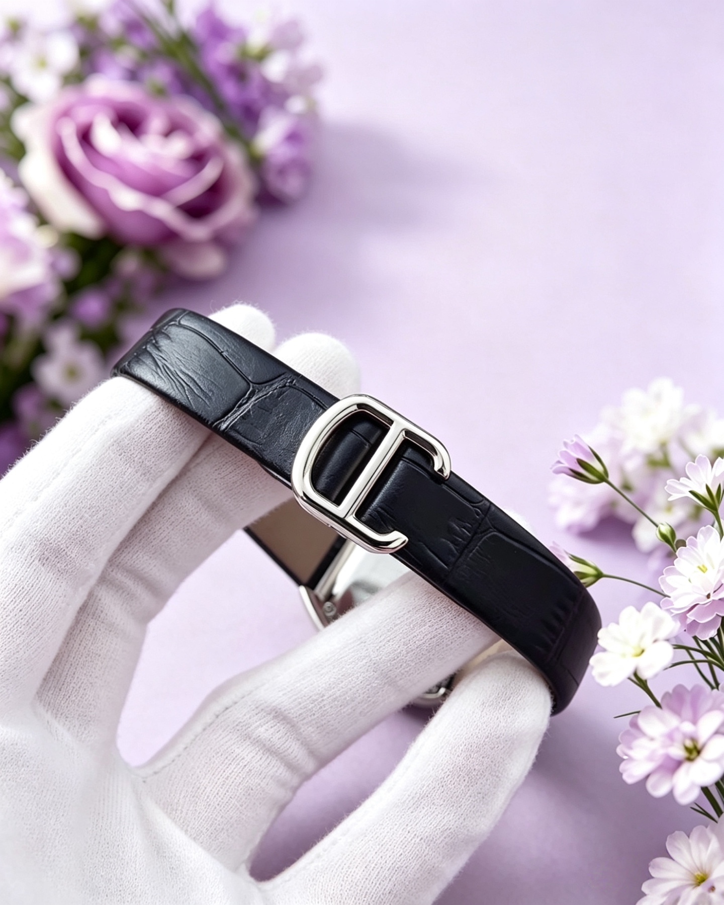 カルティエ ミニ トノー ピンク シルバー ウォッチ 画像 9