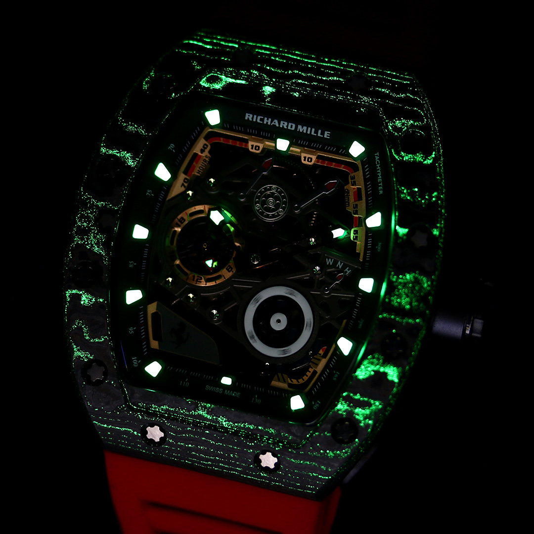 リシャール ミル RM 43-01 フェラーリ スプリットセコンド クロノグラフ トゥールビヨン レッド ブルー ウォッチ 画像 4