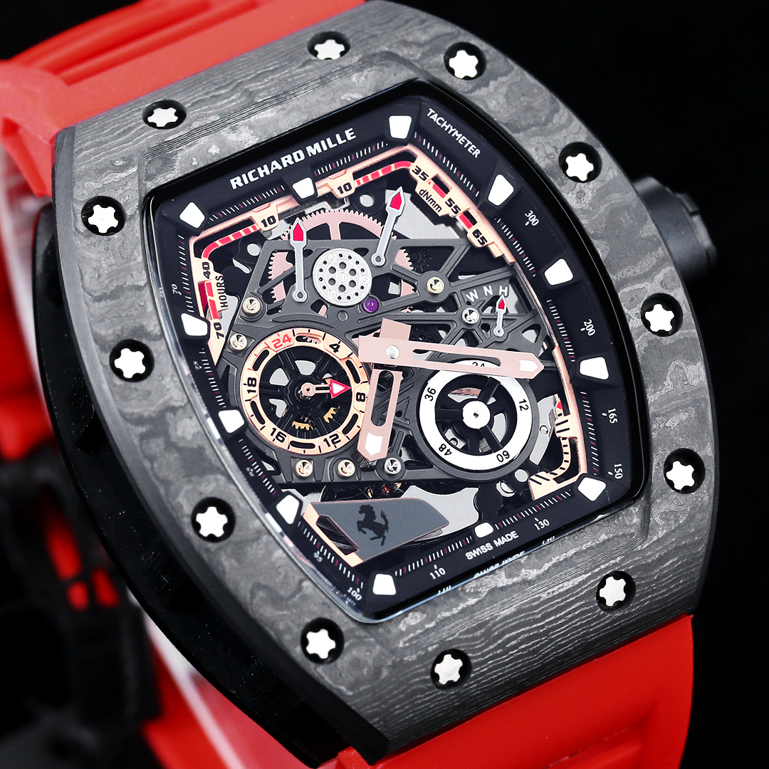 リシャール ミル RM 43-01 フェラーリ スプリットセコンド クロノグラフ トゥールビヨン レッド ブルー ウォッチ 画像 5