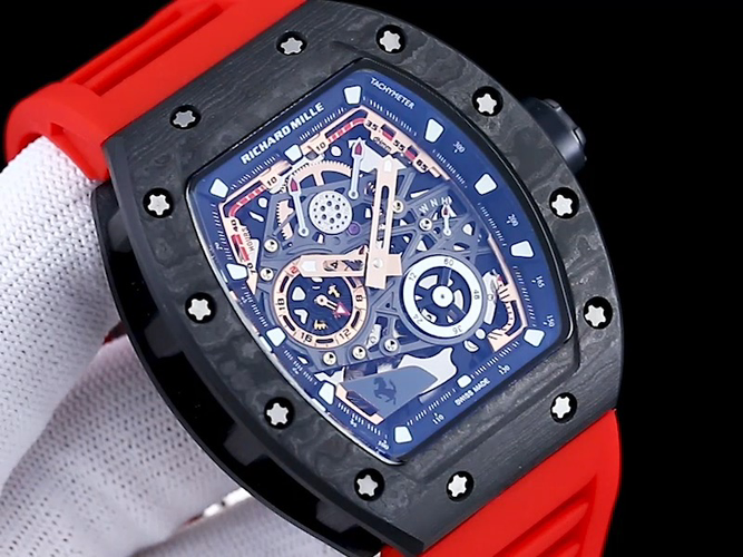 リシャール ミル RM 43-01 フェラーリ スプリットセコンド クロノグラフ トゥールビヨン レッド ブルー ウォッチ 画像 9