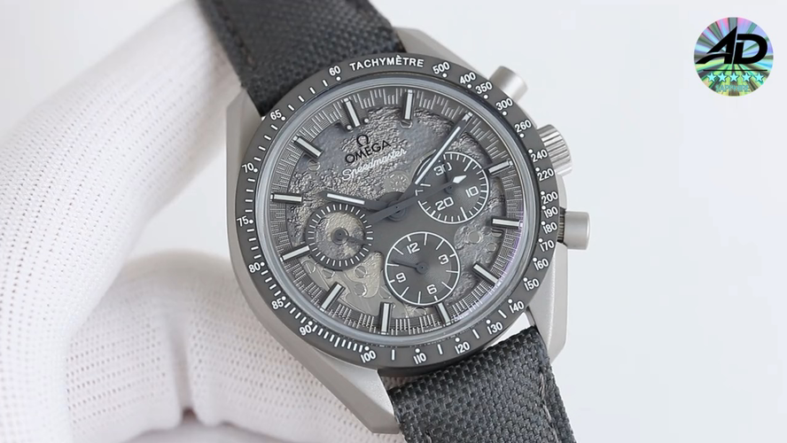 オメガ スピードマスター ダークサイド オブ ザ ムーン アポロ8 シルバー ブルー ウォッチ 310.92.44.50.01.001 画像 9