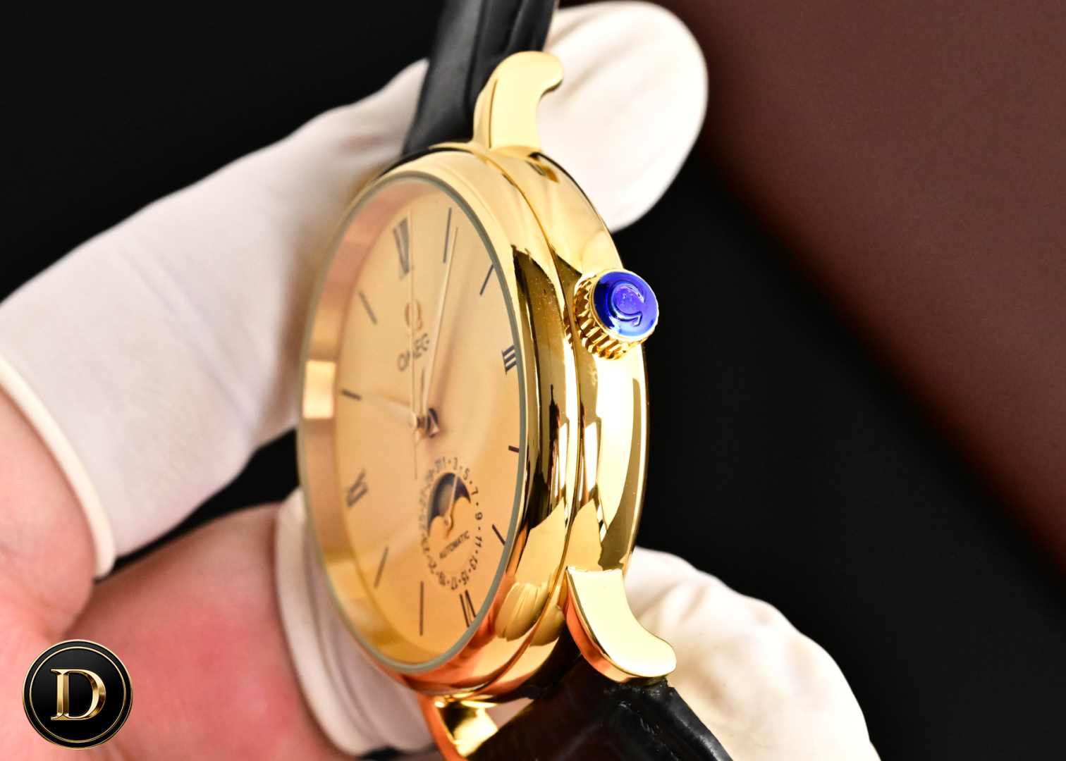 オメガ ムーンフェイズ レッド オレンジ ウォッチ 画像 6