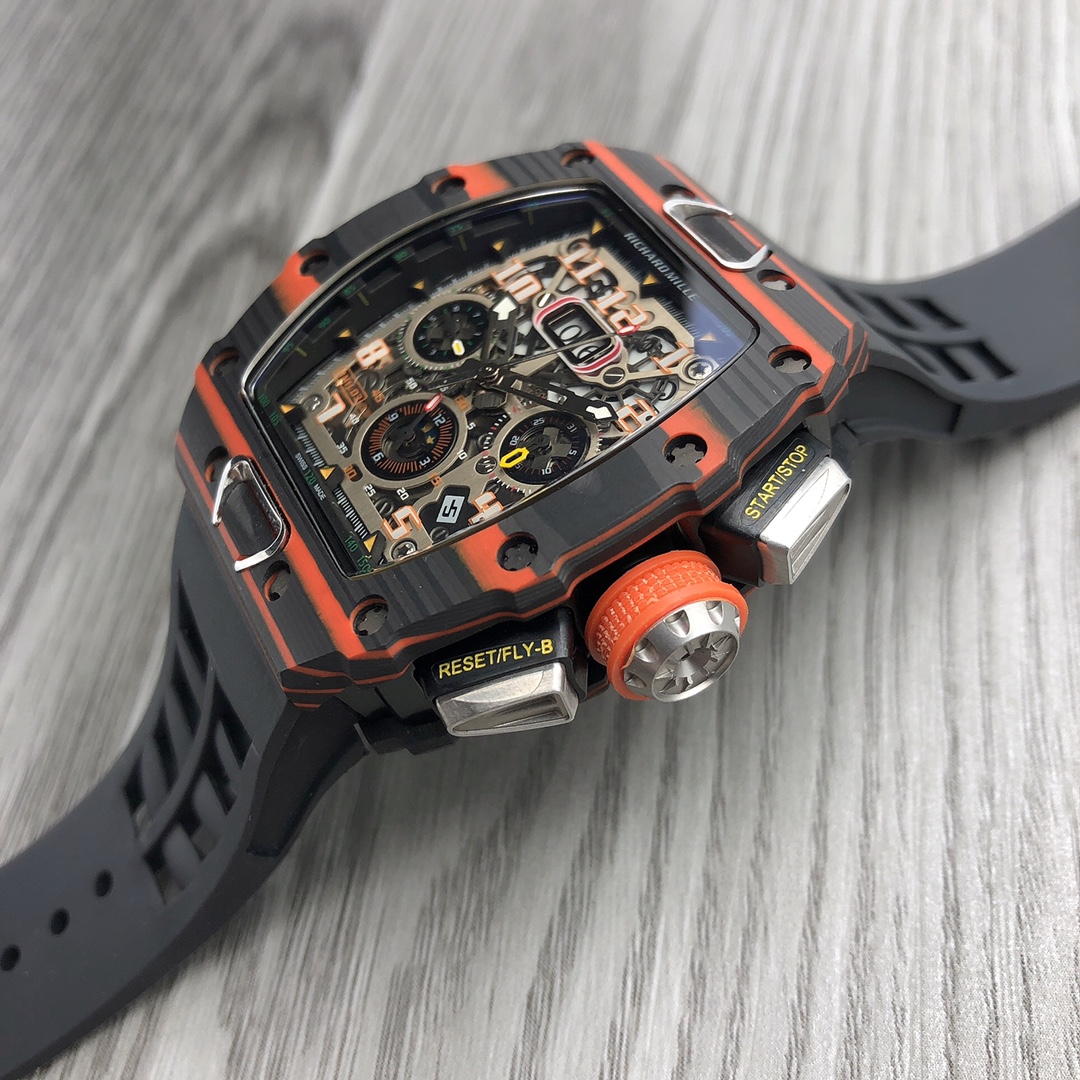 リシャール ミル RM 11-03 オートマティック フライバック クロノグラフ シルバー ブルー ウォッチ 詳細画像 1