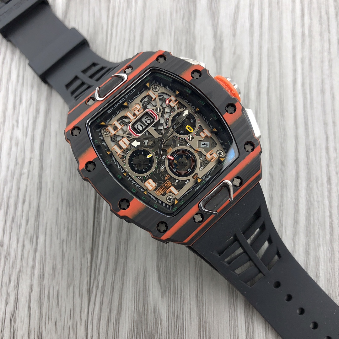リシャール ミル RM 11-03 オートマティック フライバック クロノグラフ シルバー ブルー ウォッチ 画像 7