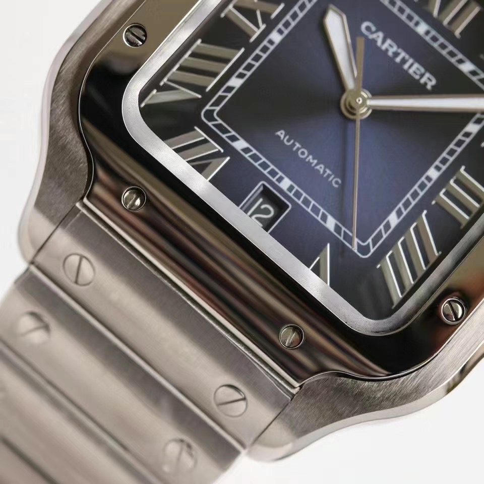 カルティエ サントス ドゥ カルティエ シルバー ブラウン ウォッチ 詳細画像 3