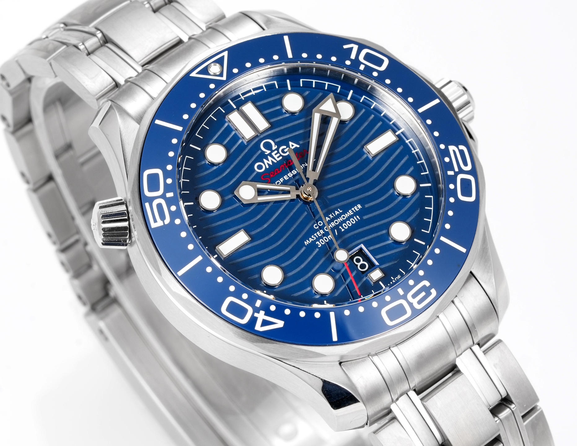 オメガ シーマスター ダイバー 300M ブルー シルバー ウォッチ 画像 4