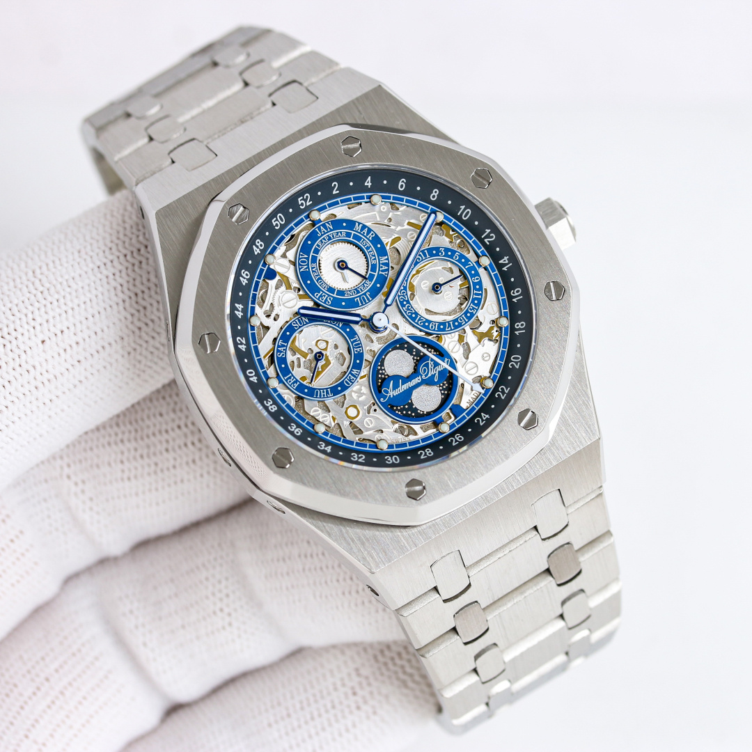 オーデマ ピゲ ロイヤル オーク パーペチュアルカレンダー シルバー ブルー ウォッチ 26574ST 詳細画像 2