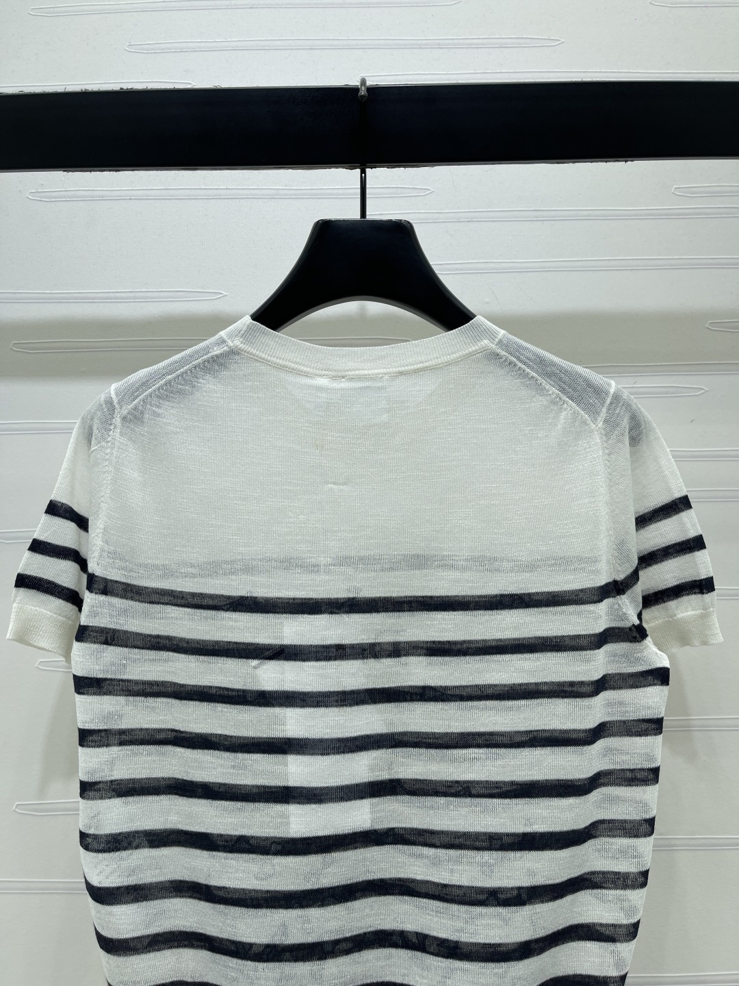 ディオール グラフィックプリント ロゴ刺繍 ボーダー バタフライ ニットTシャツ 画像 9