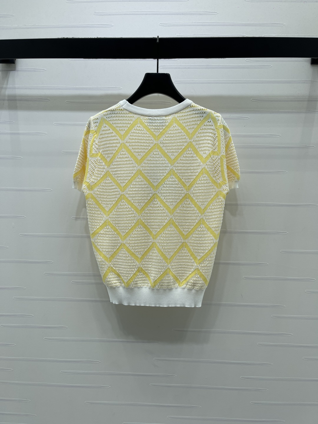 シャネル ロゴ刺繍 透かし編み ニットTシャツ 画像 9