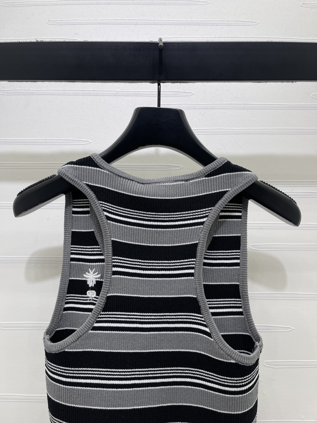 ディオール ロゴ刺繍 ボーダー Vネック ニットタンクトップ 画像 8