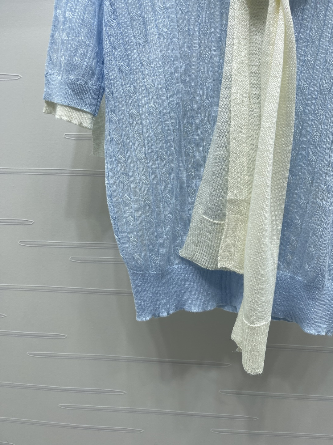 シャネル ロゴ刺繍 ボーダー ニットTシャツ 画像 6