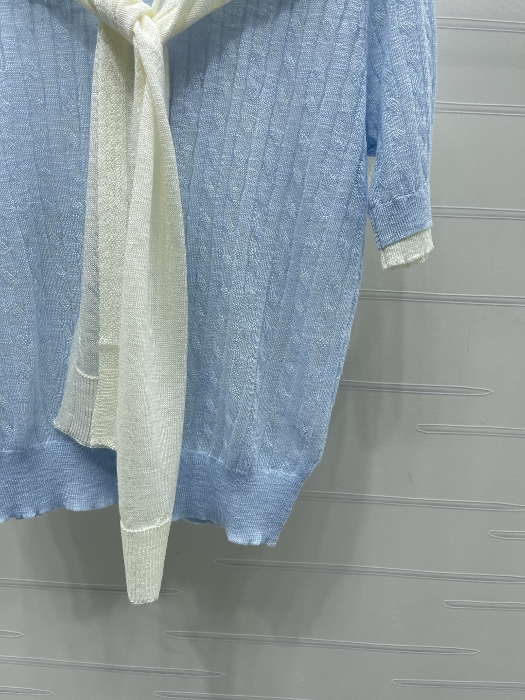 シャネル ロゴ刺繍 ボーダー ニットTシャツ 画像 7