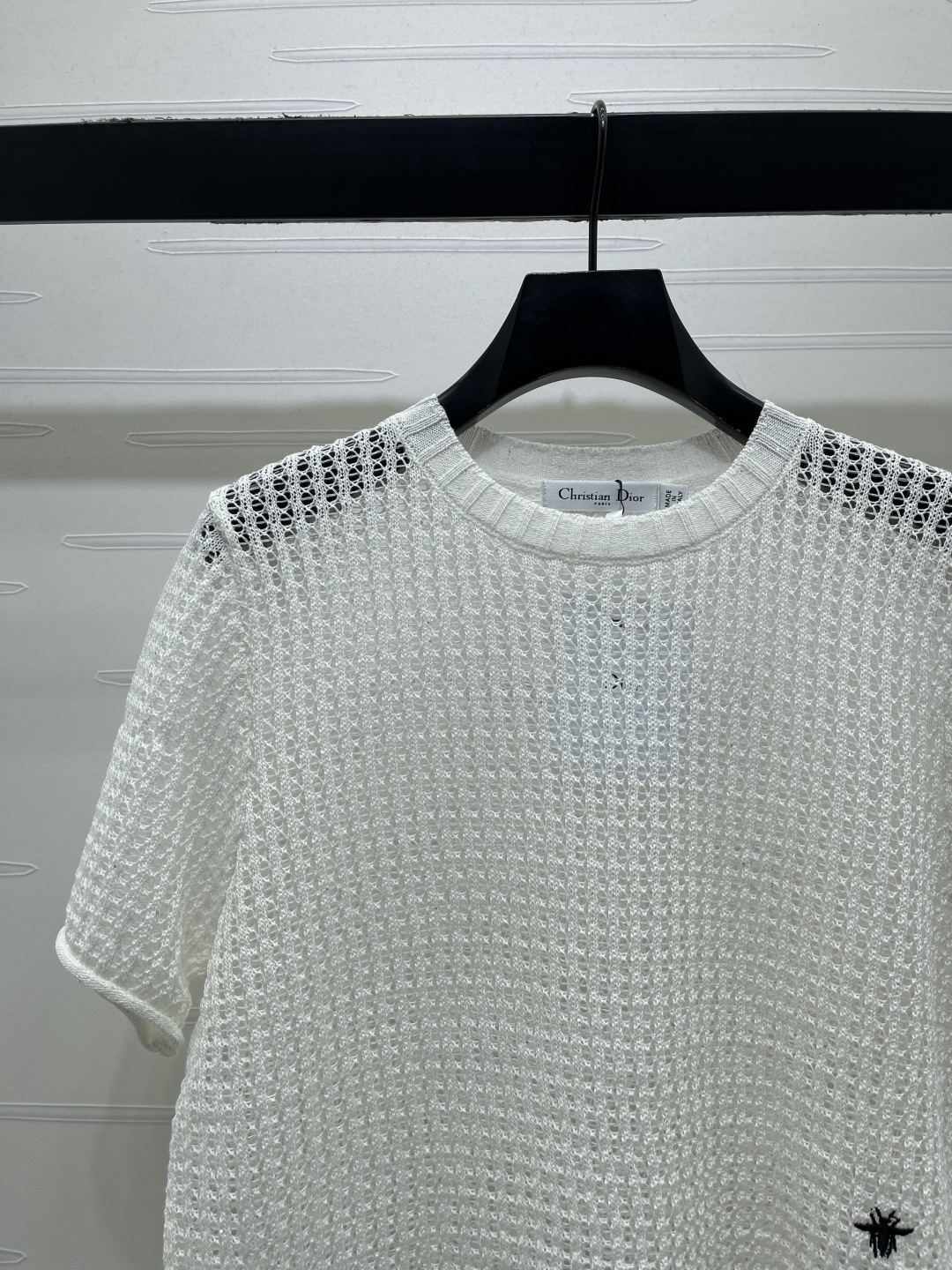 シャネル ロゴ刺繍 透かし編み ニットTシャツ 画像 5