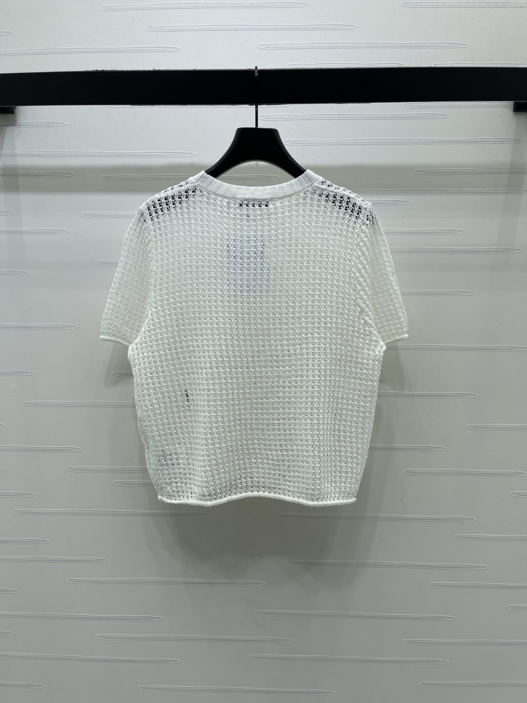 シャネル ロゴ刺繍 透かし編み ニットTシャツ 画像 9