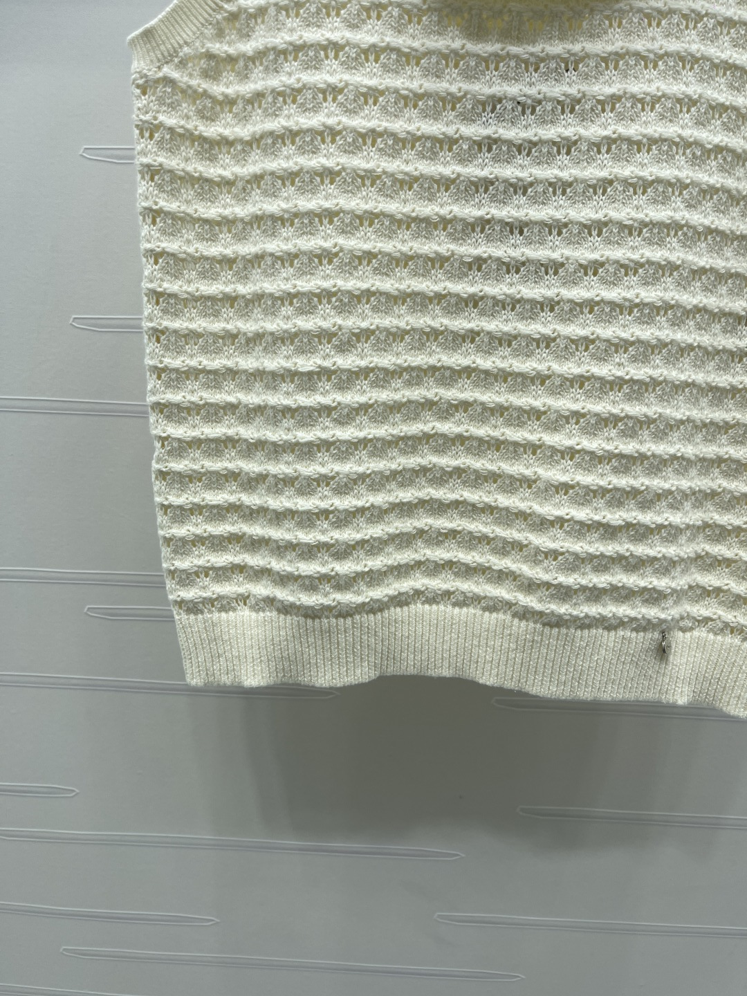 ディオール フローラル ロゴ刺繍 透かし編み ニットタンクトップ 画像 6