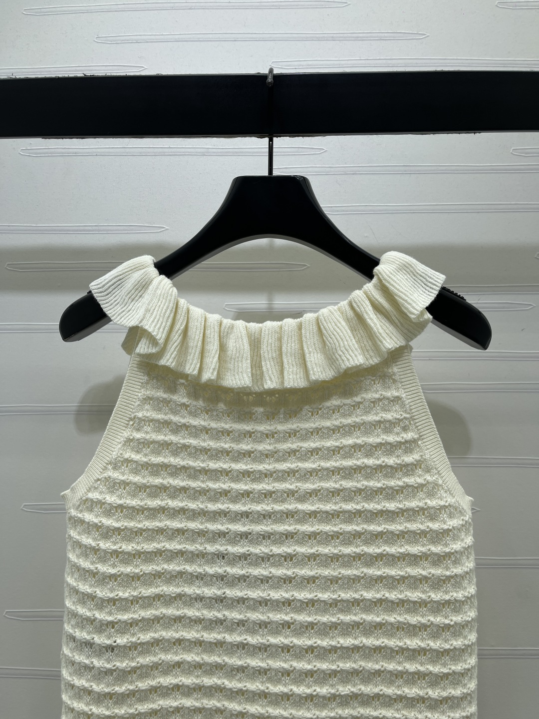 ディオール フローラル ロゴ刺繍 透かし編み ニットタンクトップ 画像 8