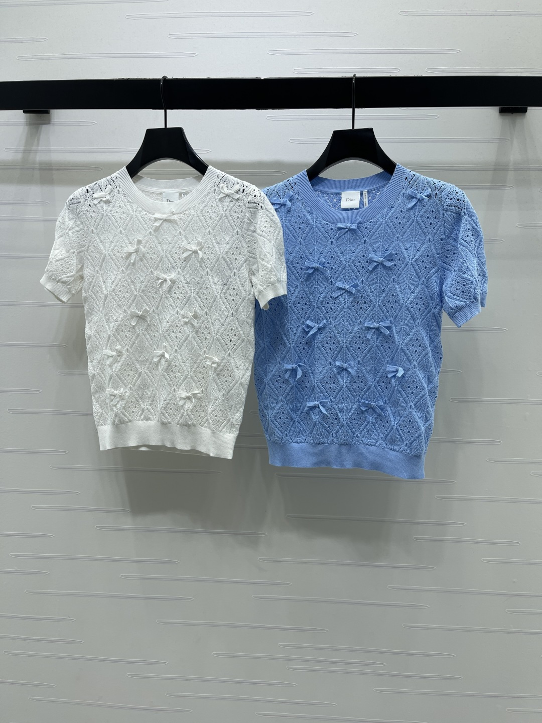 ディオール バタフライ 透かし編み ニットTシャツ 詳細画像 2