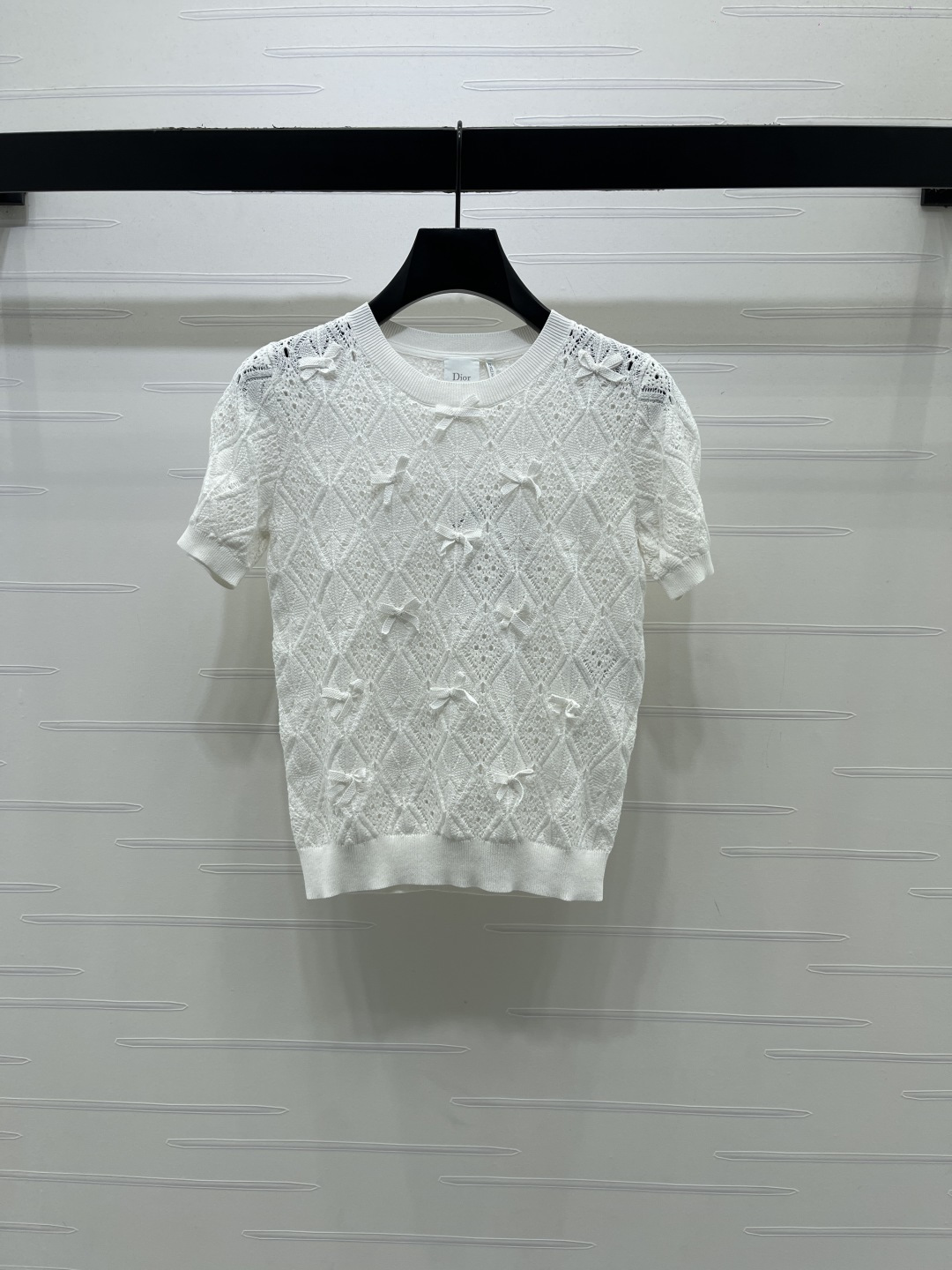ディオール バタフライ 透かし編み ニットTシャツ 詳細画像 3