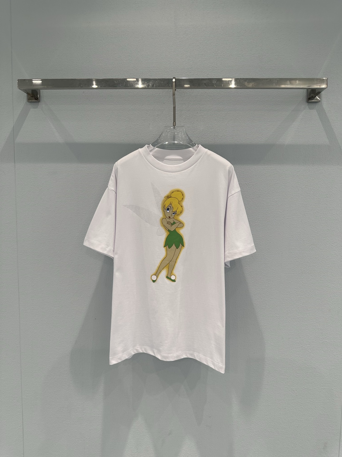 白 カートゥーングラフィック Tシャツ 詳細画像 2
