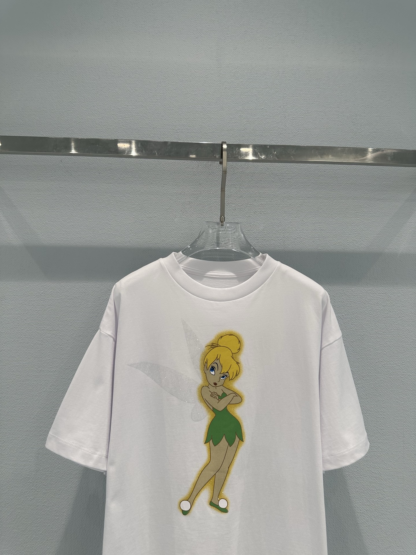白 カートゥーングラフィック Tシャツ 詳細画像 3