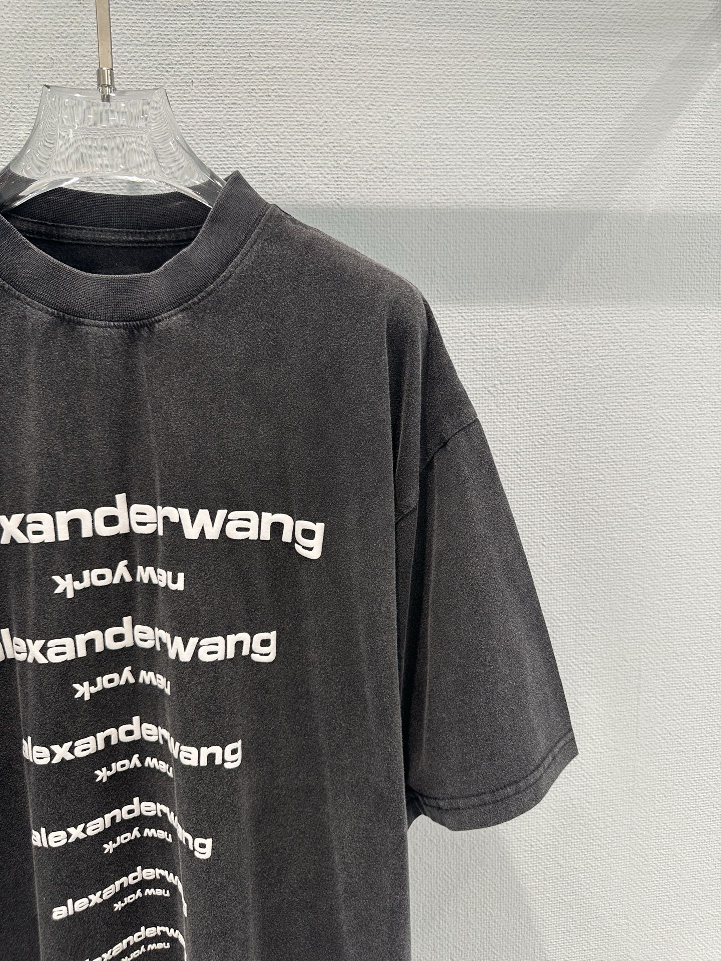 アレキサンダーワン 黒 ウォッシュ ロゴグラフィック Tシャツ 画像 7