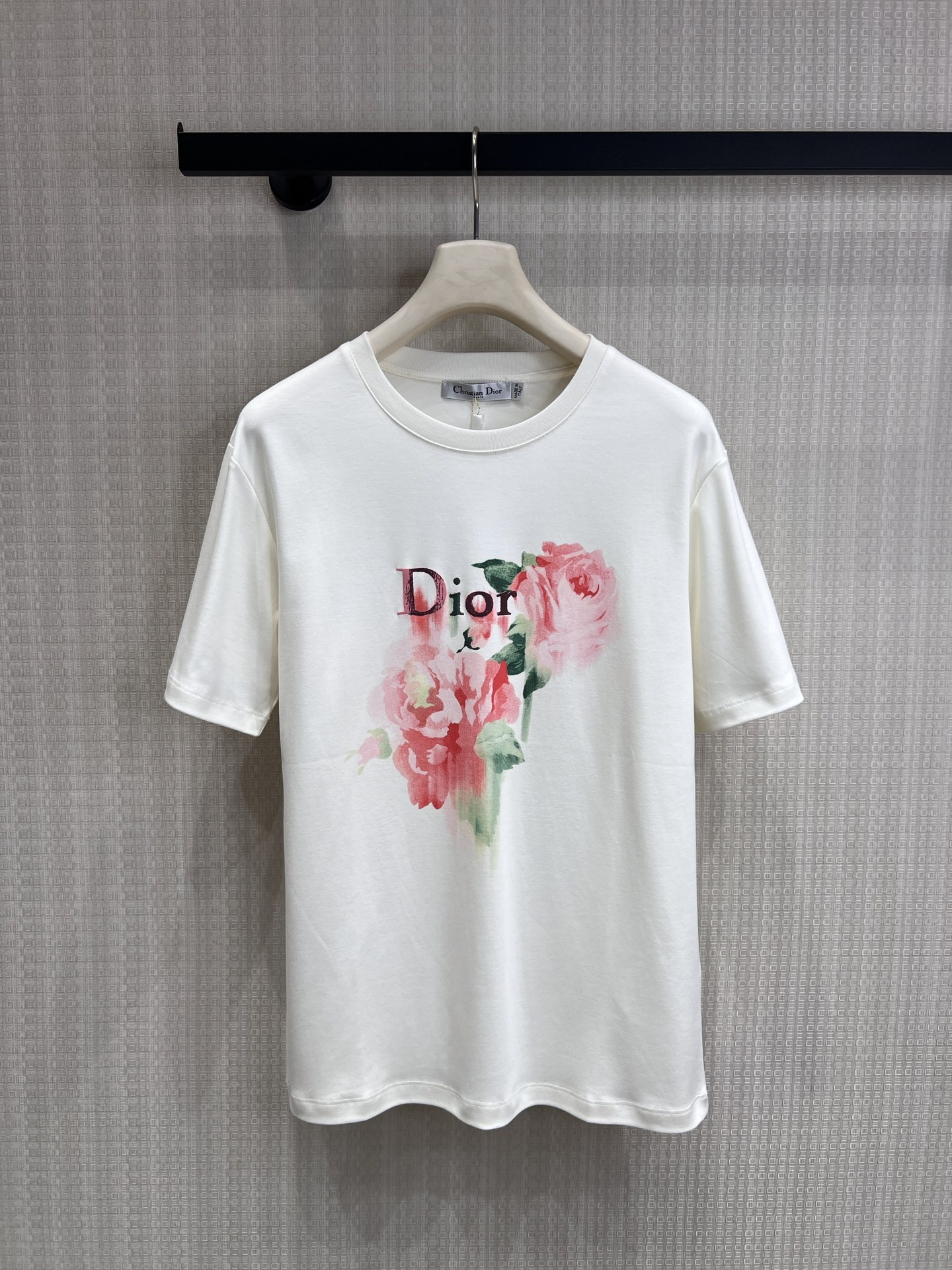 ディオール ピンク グラフィックプリント デニム ストレートパンツ 詳細画像 1