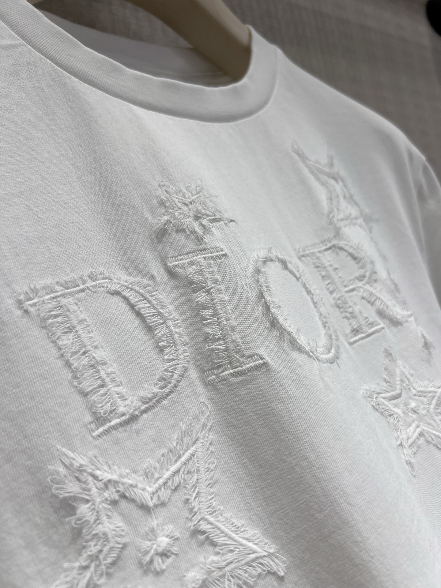 ディオール 黒 グラフィックプリント ロゴ刺繍 ニットTシャツ 画像 6