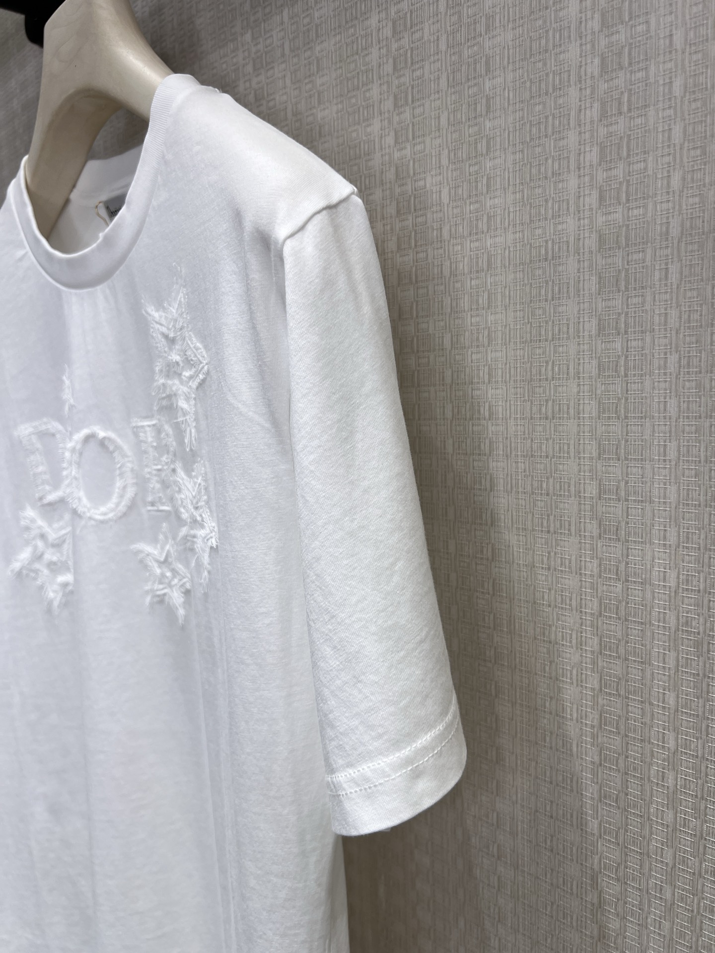 ディオール 黒 グラフィックプリント ロゴ刺繍 ニットTシャツ 画像 7