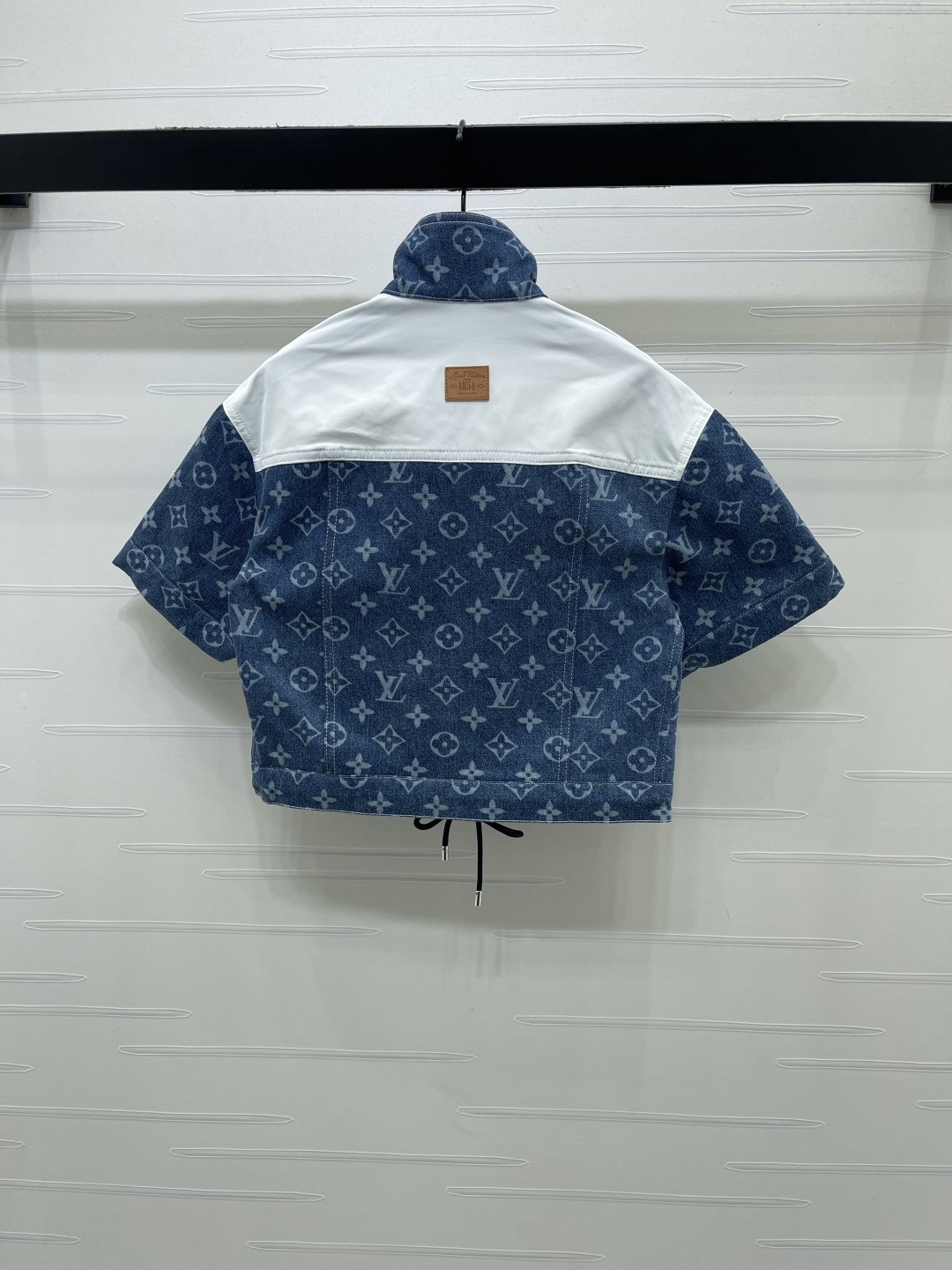 ルイ・ヴィトン 白 ロゴ刺繍 ジャカード ハイウエスト デニム ニットTシャツ 画像 9