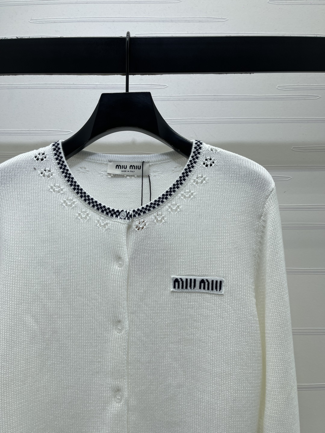 ミュウミュウ ロゴ刺繍 ニットカーディガン 画像 4