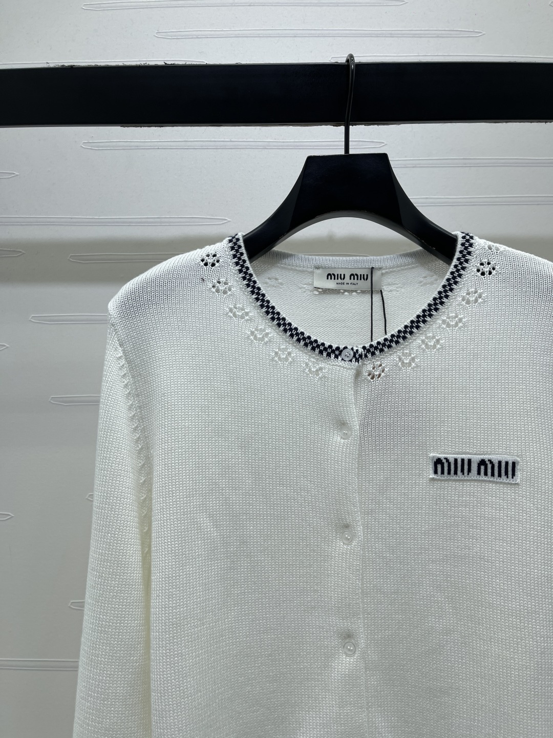 ミュウミュウ ロゴ刺繍 ニットカーディガン 画像 5