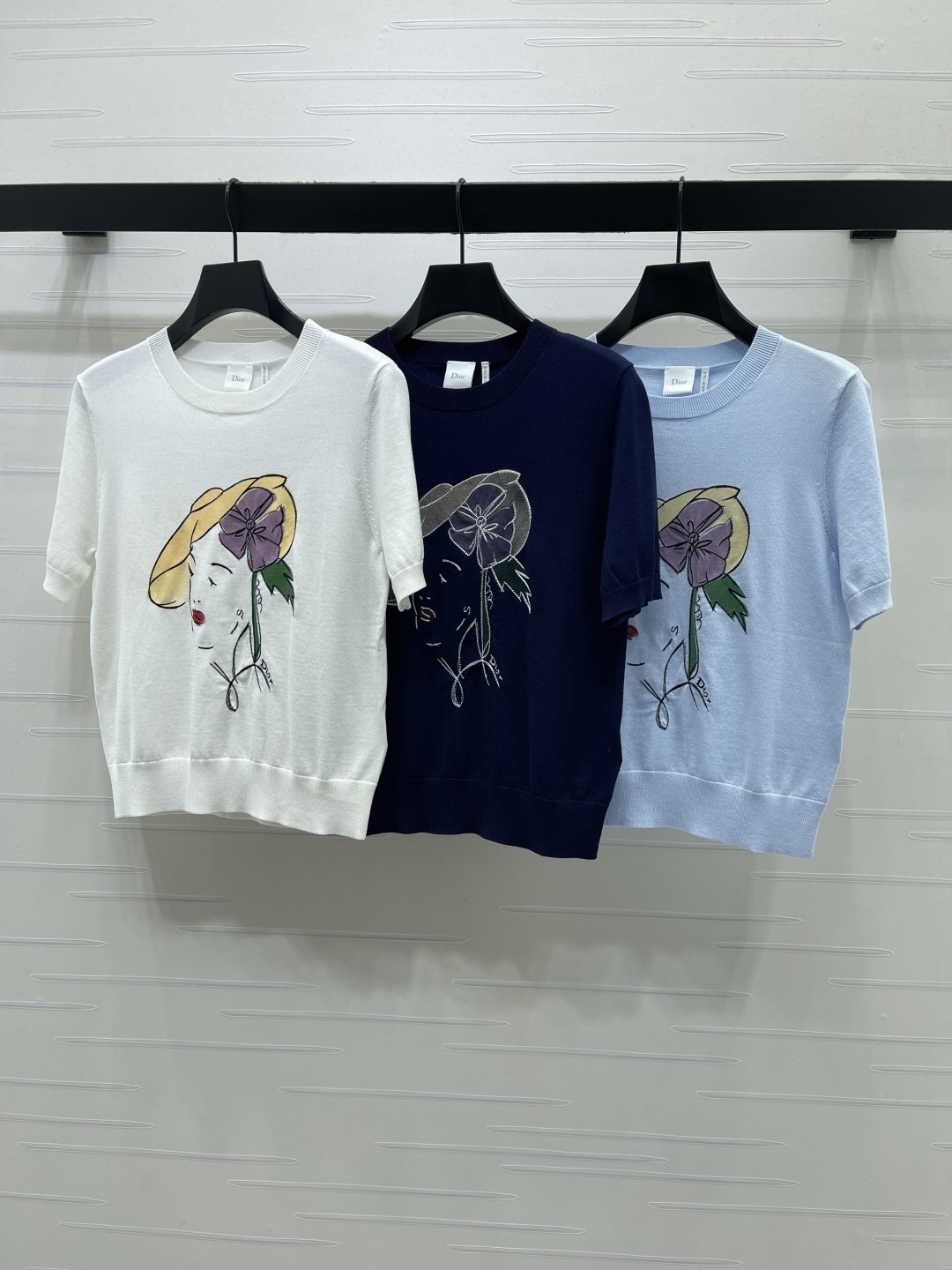 ディオール グラフィックプリント ニットTシャツ 詳細画像 1