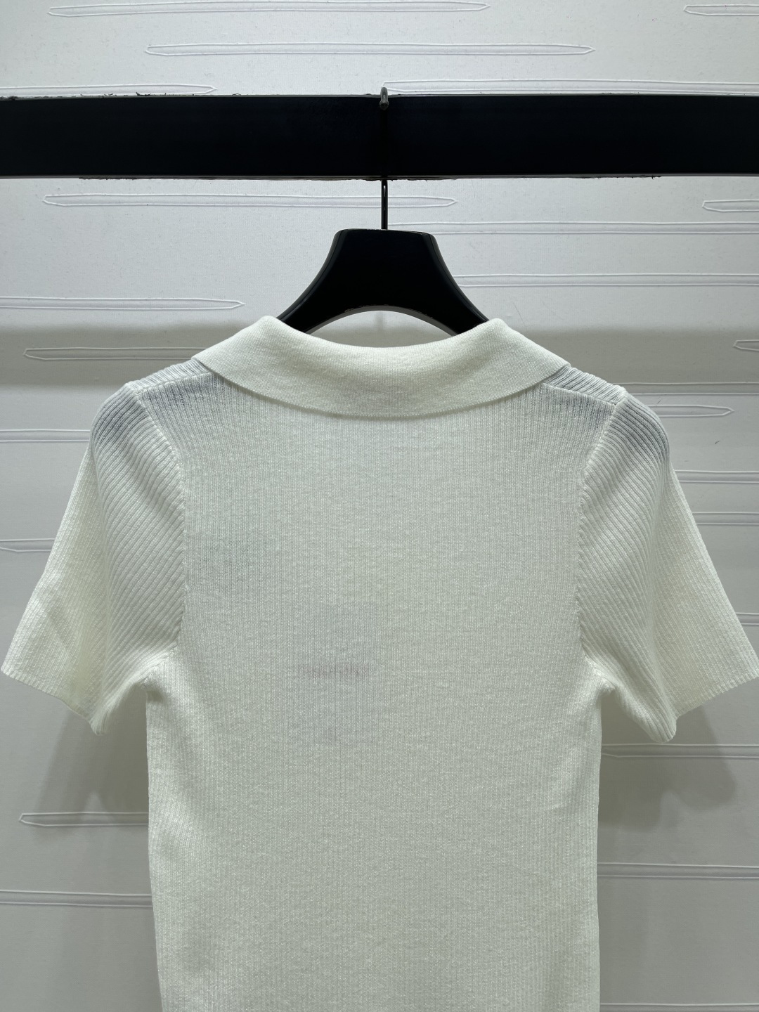 ヴァレンティノ ロゴ刺繍 襟付き Vネック ニットポロシャツ 画像 8